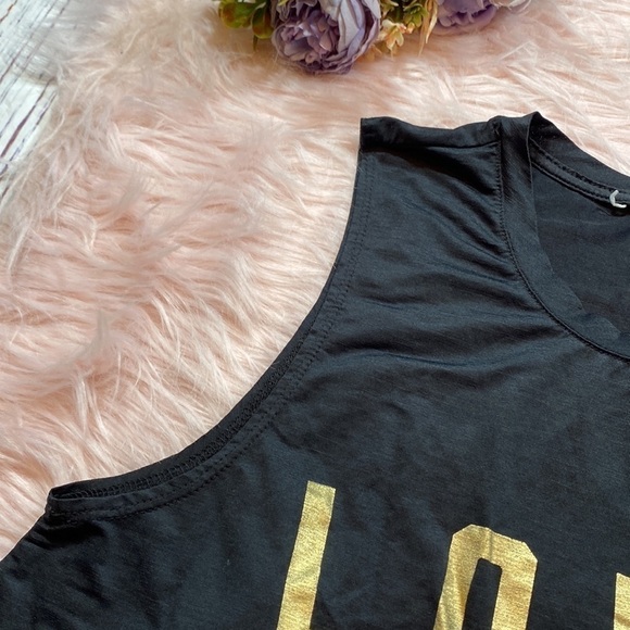 Spiritual Gangster Love Black Gold Tissue Muscle Tee sz S - Picture 2 of 10